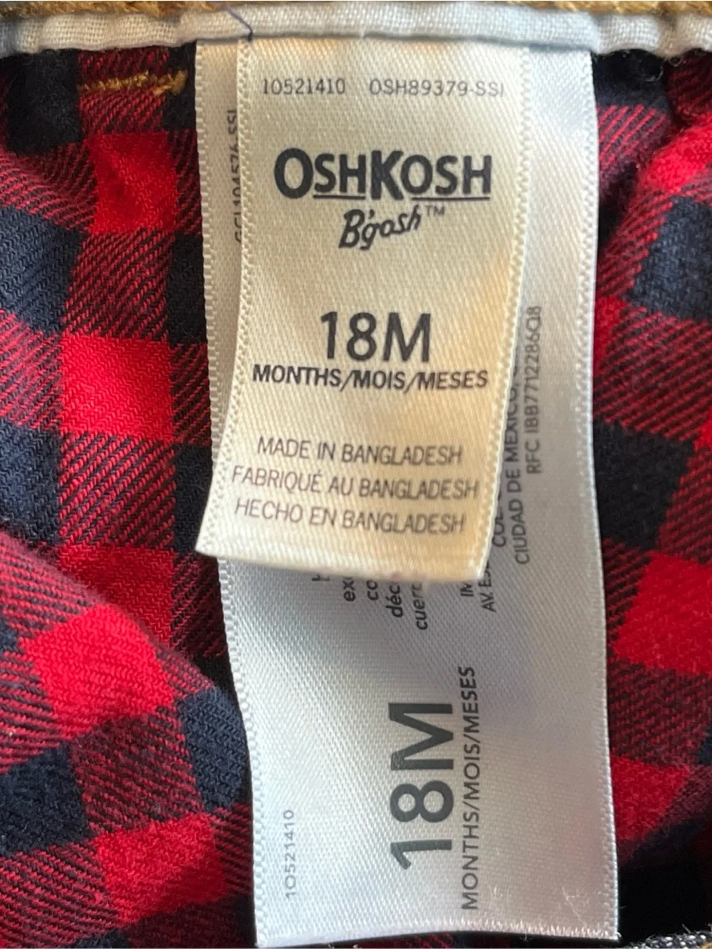OshKosh B'gosh Blue Denim Kids Overalls 18 months